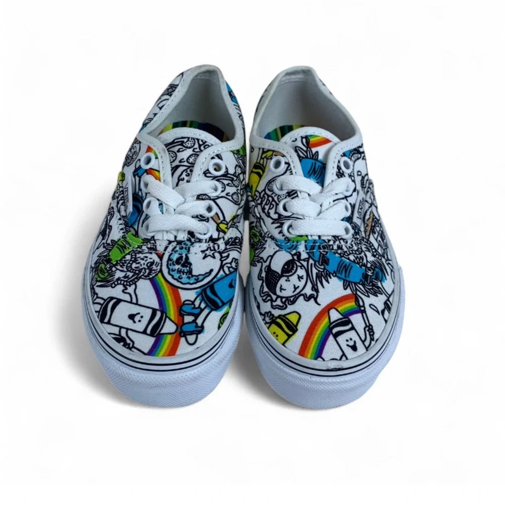 Vans Kids UNISEX Crayola DIY/Sketch Your Way Skate Shoe Size 12 EUC (S681)